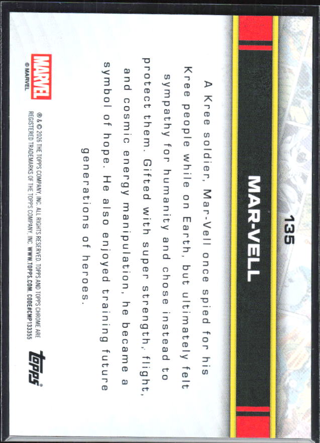 Mar-Vell 2026 Chrome Marvel #135 – baksida