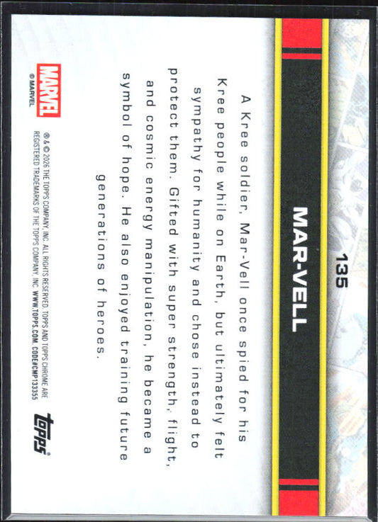 Mar-Vell 2026 Chrome Marvel #135 – baksida