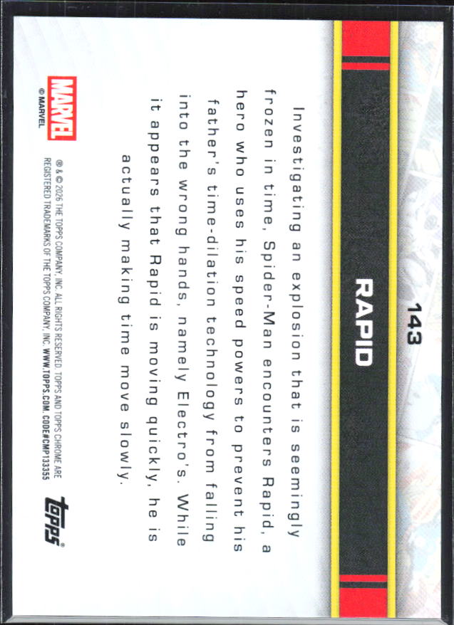 RapiD 2026 Chrome Marvel #143 – baksida