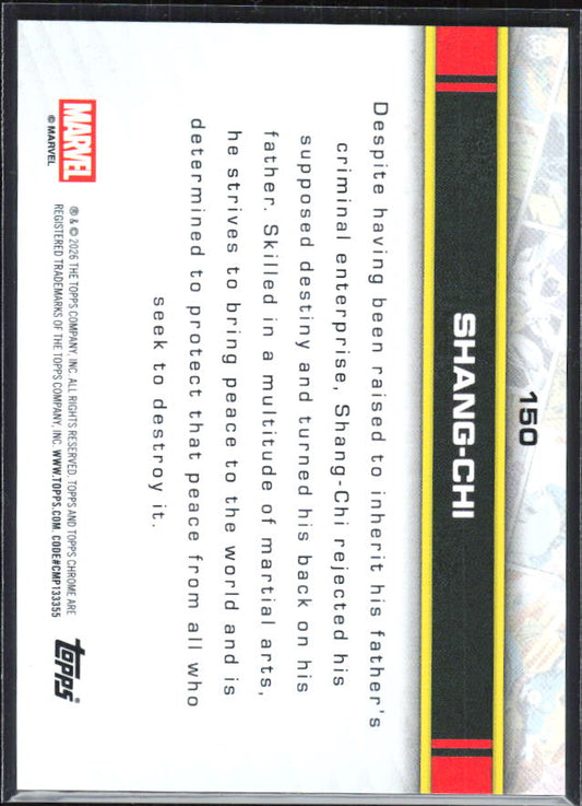 Shang-Chi 2026 Chrome Marvel #150 – baksida