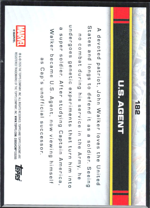 U.S. Agent 2026 Chrome Marvel #182 – baksida