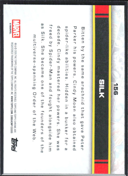 Silk 2026 Chrome Marvel #156 – baksida