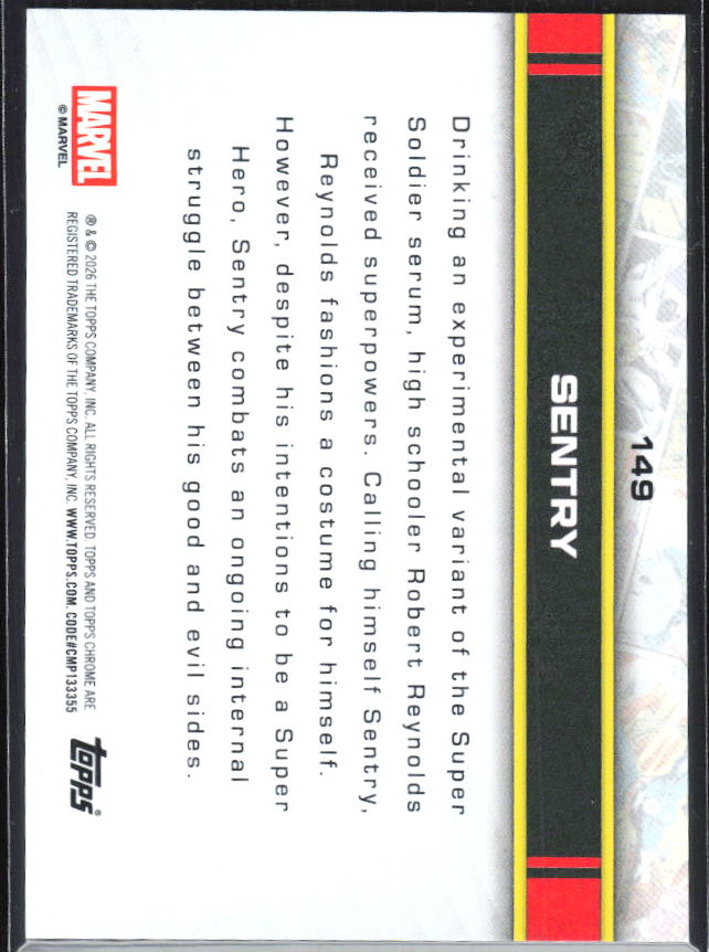 Sentry 2026 Chrome Marvel #149 – baksida