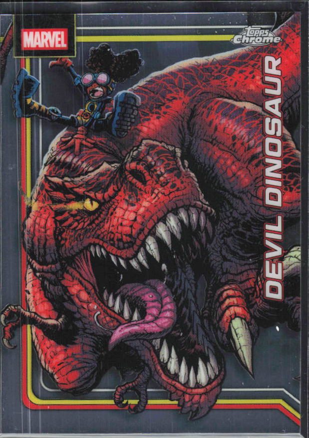 Devil Dinosaur 2026 Chrome Marvel #110 – framsida