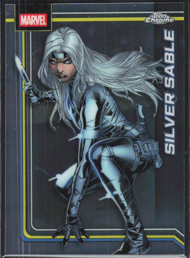 Silver Sable 2026 Chrome Marvel #158 – framsida