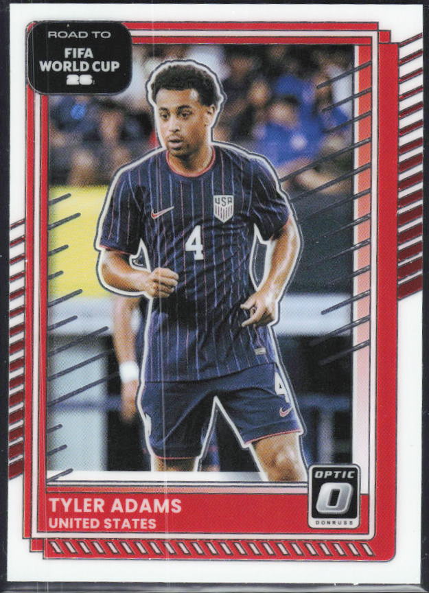 Tyler Adams 2025-26 Donruss Road to FIFA World Cup Optic #22 – framsida