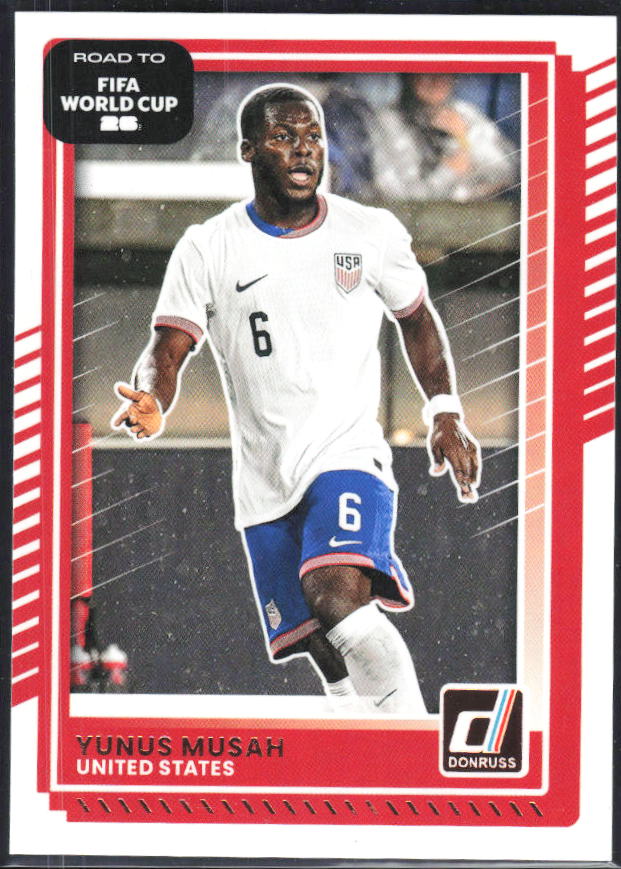 Yunus Musah 2025-26 Donruss Road to FIFA World Cup #20 – framsida