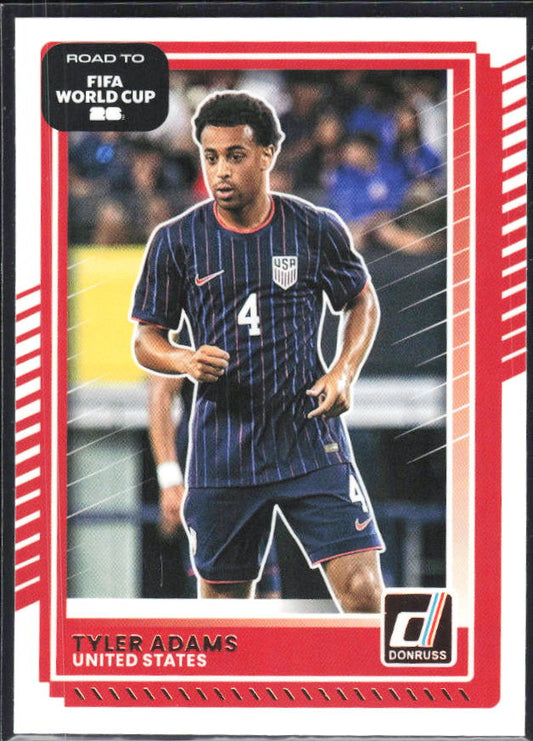 Tyler Adams 2025-26 Donruss Road to FIFA World Cup #22 – framsida