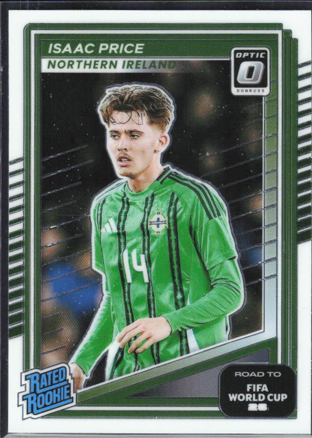 Isaac Price 2025-26 Donruss Road to FIFA World Cup Optic Rated Rookie #219 – framsida