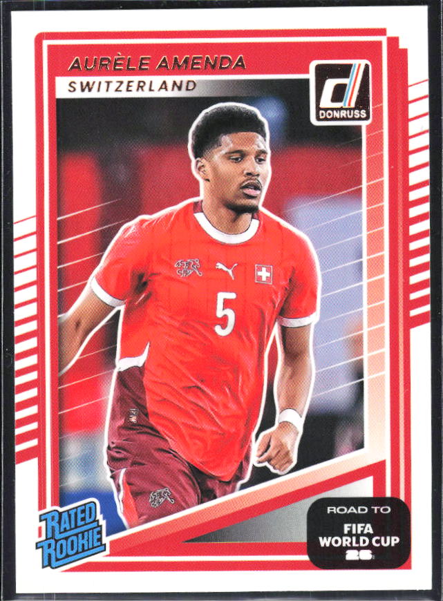 Aurèle Amenda 2025-26 Donruss Road to FIFA World Cup Rated Rookie #248 – framsida