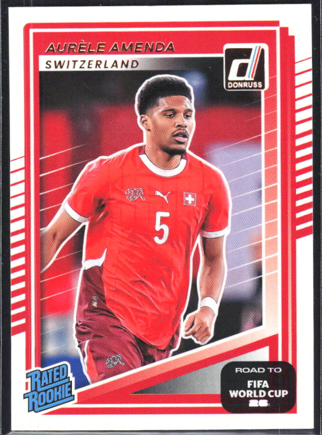 Aurèle Amenda 2025-26 Donruss Road to FIFA World Cup Rated Rookie #248 – framsida