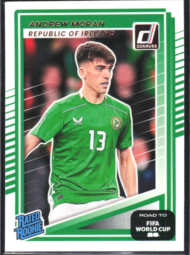 Andrew Moran 2025-26 Donruss Road to FIFA World Cup Rated Rookie #229 – framsida