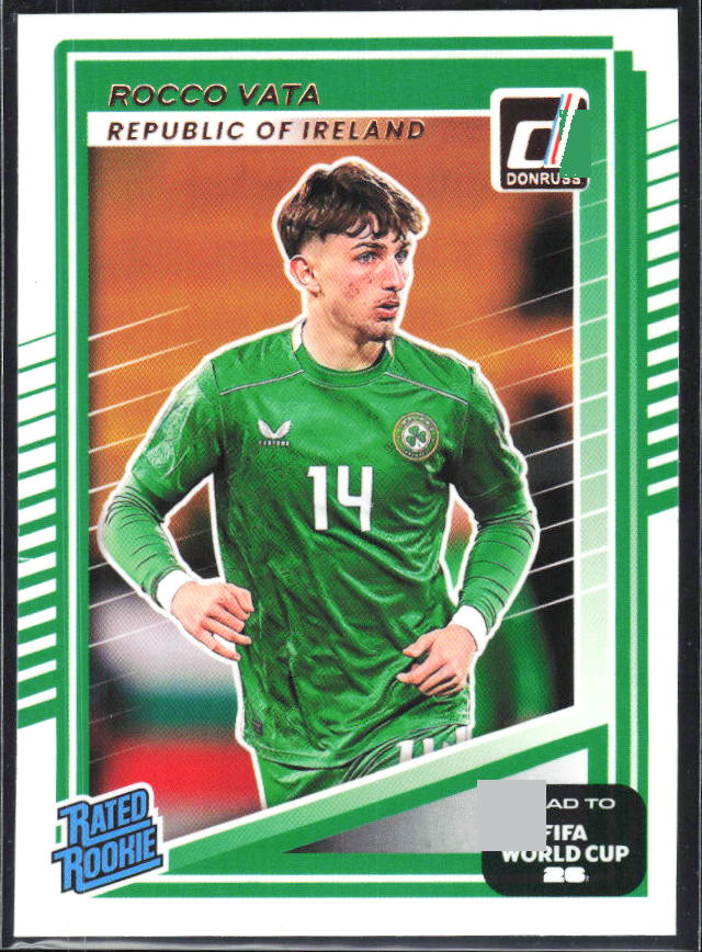 Rocco Vata 2025-26 Donruss Road to FIFA World Cup Rated Rookie #230 – framsida