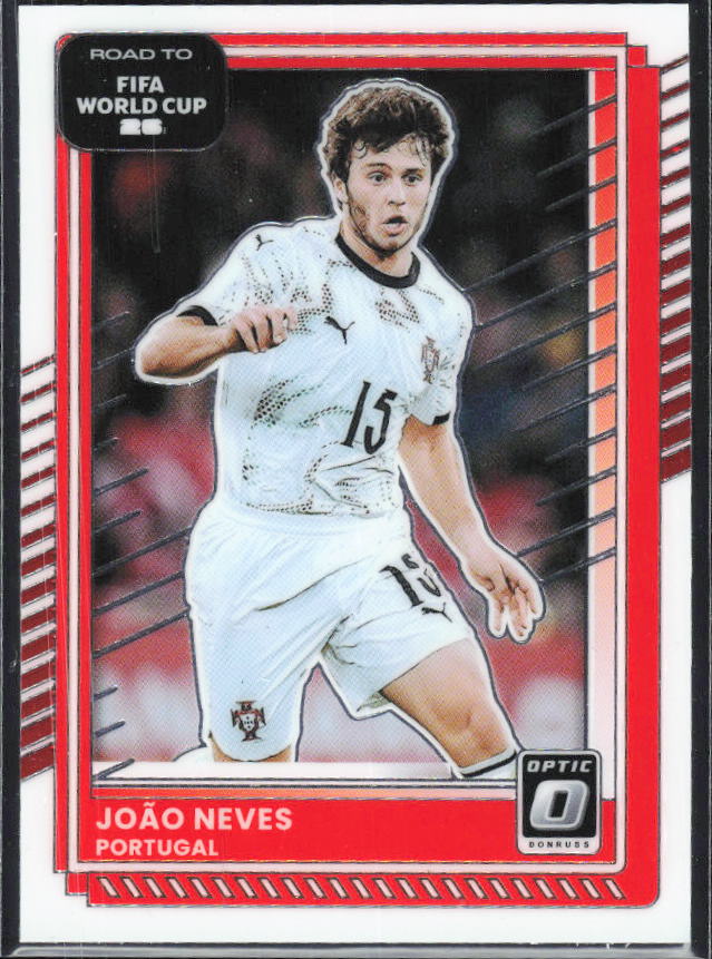 João Neves 2025-26 Donruss Road to FIFA World Cup Optic #86 – framsida