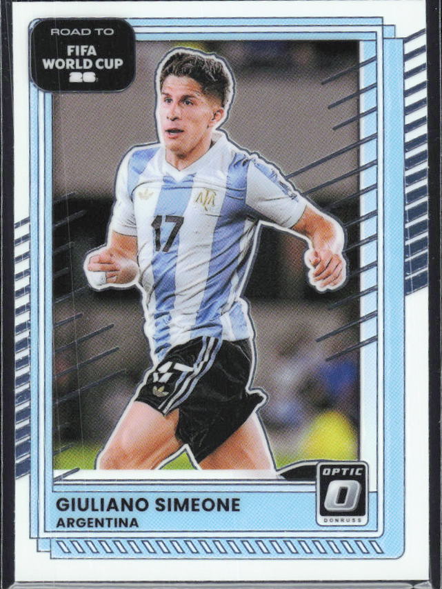 Giuliano Simeone 2025-26 Donruss Road to FIFA World Cup Optic #165 – framsida