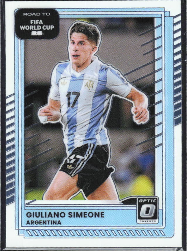 Giuliano Simeone 2025-26 Donruss Road to FIFA World Cup Optic #165 – framsida