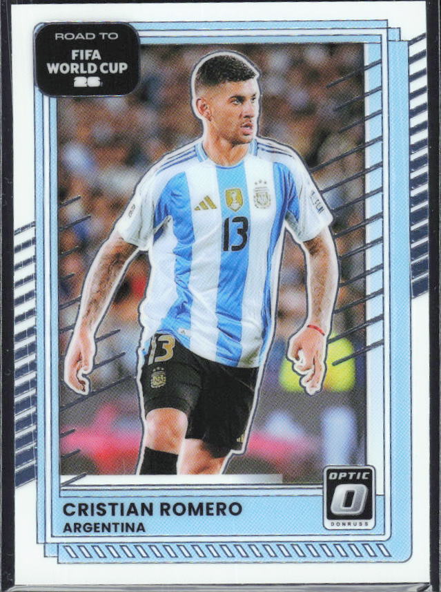 Cristian Romero 2025-26 Donruss Road to FIFA World Cup Optic #162 – framsida