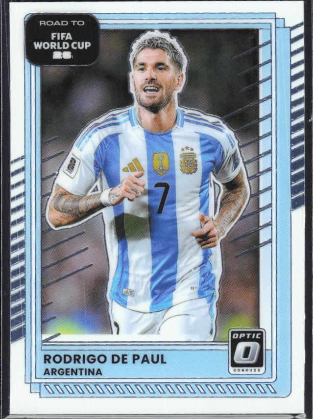 Rodrigo De Paul 2025-26 Donruss Road to FIFA World Cup Optic #161 – framsida