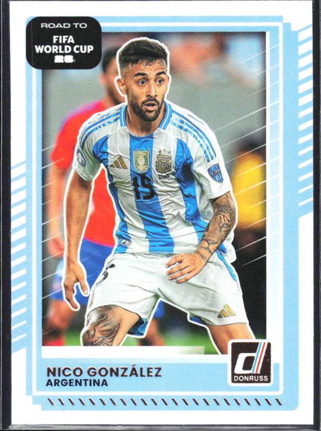 Nico González 2025-26 Donruss Road to FIFA World Cup #159 – framsida
