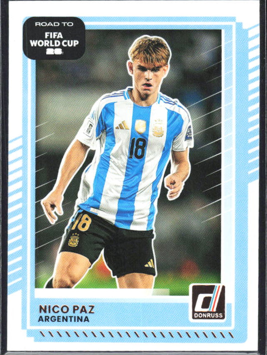Nico Paz 2025-26 Donruss Road to FIFA World Cup #164 – framsida