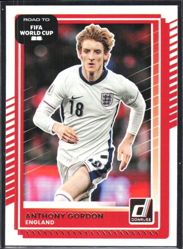 Anthony Gordon 2025-26 Donruss Road to FIFA World Cup #67 – framsida