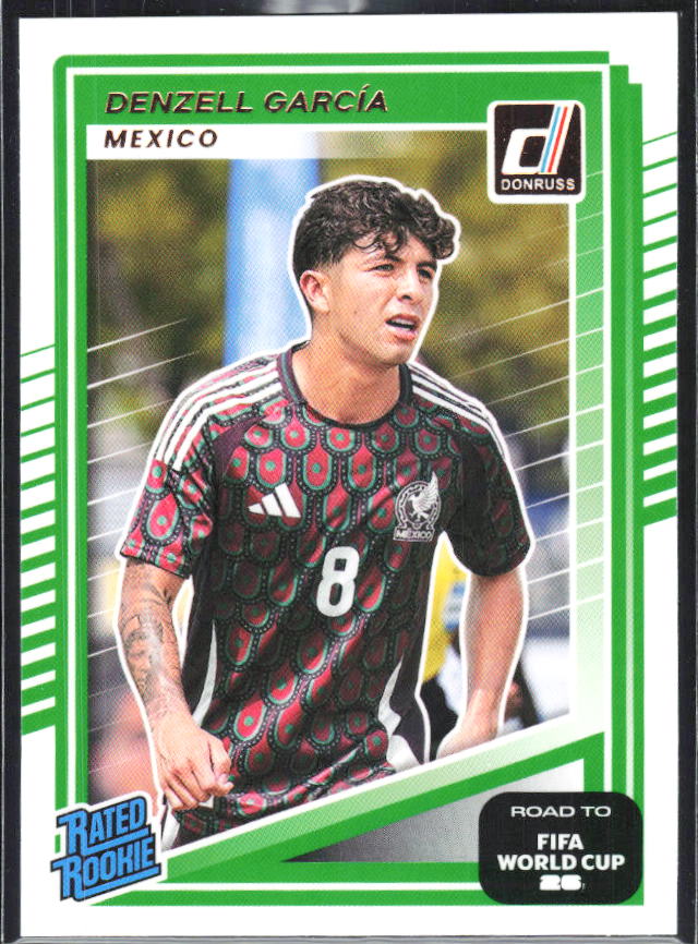 Denzell García 2025-26 Donruss Road to FIFA World Cup Rated Rookie #211 – framsida