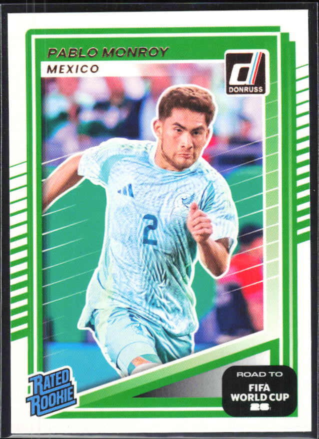 Pablo Monroy 2025-26 Donruss Road to FIFA World Cup Rated Rookie #213 – framsida
