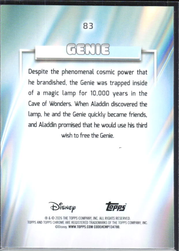 Genie 2026 Chrome Disney #83 – baksida