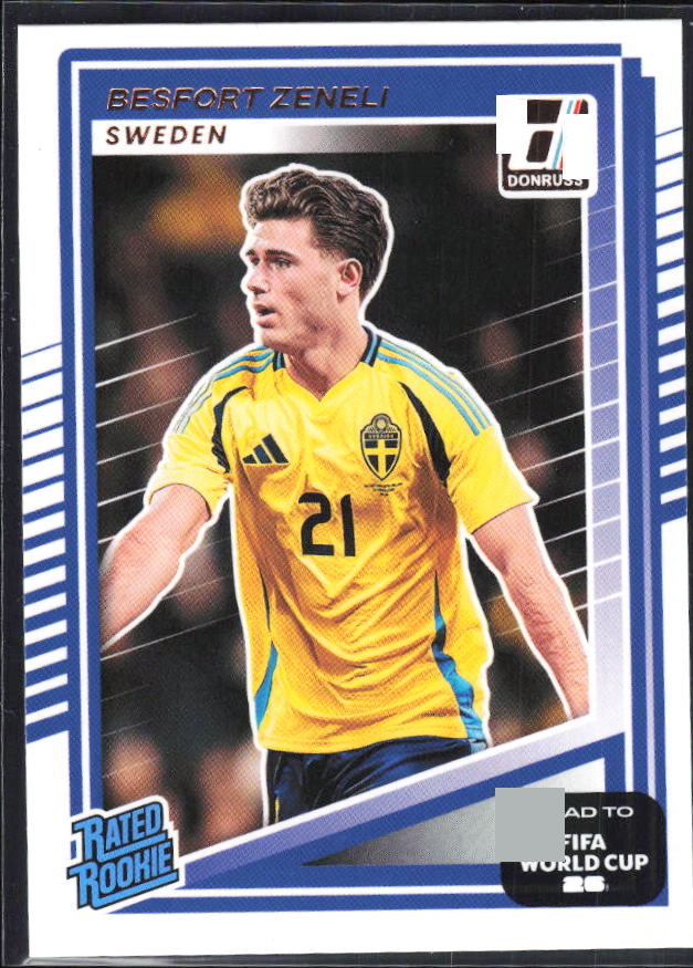 Besfort Zeneli 2025-26 Donruss Road to FIFA World Cup Rated Rookie #242 – framsida