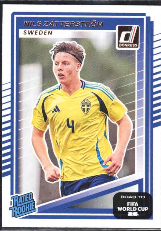 Nils Zätterström 2025-26 Donruss Road to FIFA World Cup Rated Rookie #244 – framsida