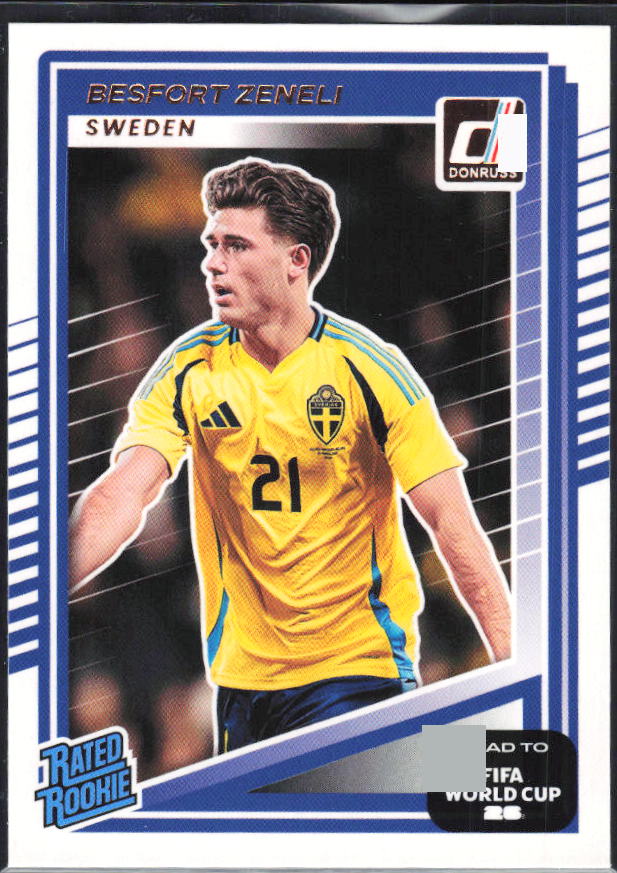 Besfort Zeneli 2025-26 Donruss Road to FIFA World Cup Rated Rookie #242 – framsida