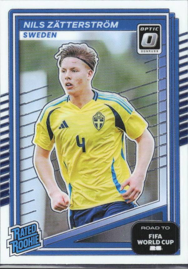 Nils Zätterström 2025-26 Donruss Road to FIFA World Cup Optic Rated Rookie #244 – framsida