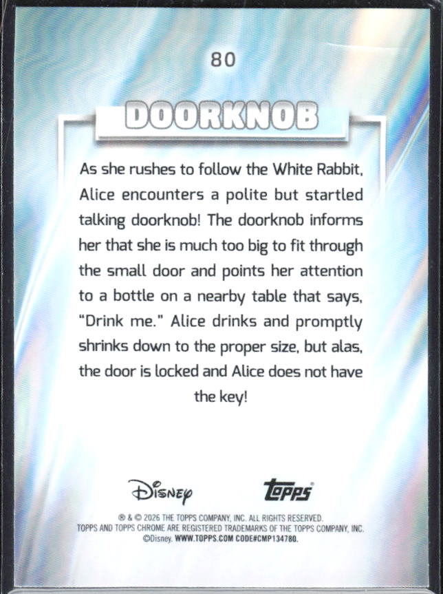Doorknob 2026 Chrome Disney #80 – baksida