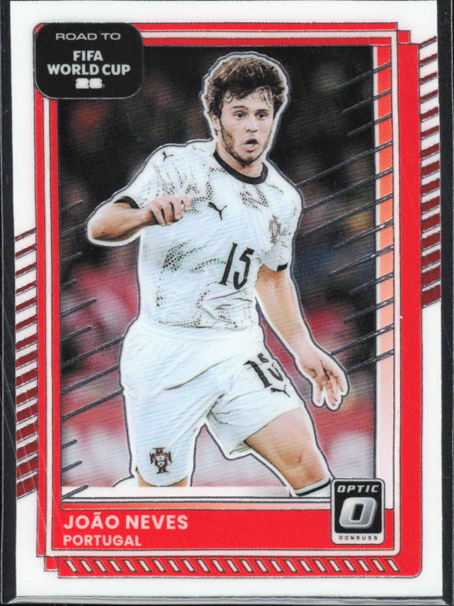 João Neves 2025-26 Donruss Road to FIFA World Cup Optic #86 – framsida