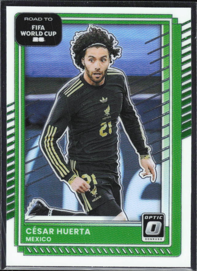 César Huerta 2025-26 Donruss Road to FIFA World Cup Optic #77 – framsida
