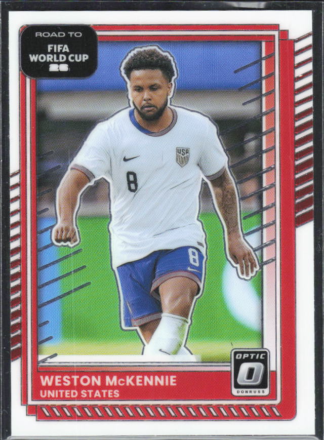 Weston McKennie 2025-26 Donruss Road to FIFA World Cup Optic #24 – framsida