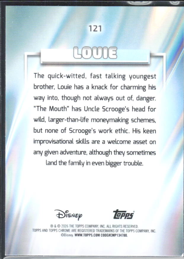 Louie 2026 Chrome Disney #121 – baksida