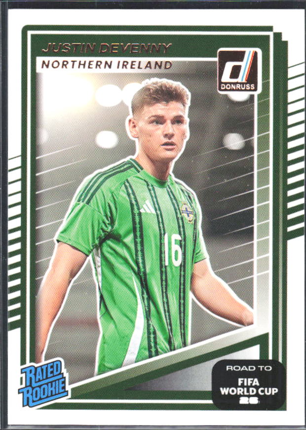 Justin Devenny 2025-26 Donruss Road to FIFA World Cup Rated Rookie #220 – framsida