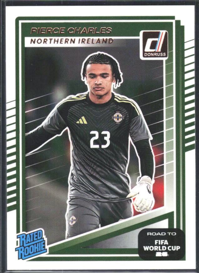 Pierce Charles 2025-26 Donruss Road to FIFA World Cup Rated Rookie #221 – framsida