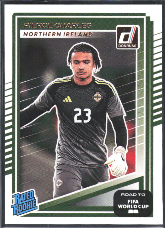 Pierce Charles 2025-26 Donruss Road to FIFA World Cup Rated Rookie #221 – framsida