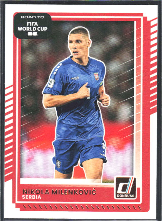 Nikola Milenković 2025-26 Donruss Road to FIFA World Cup #56 – framsida