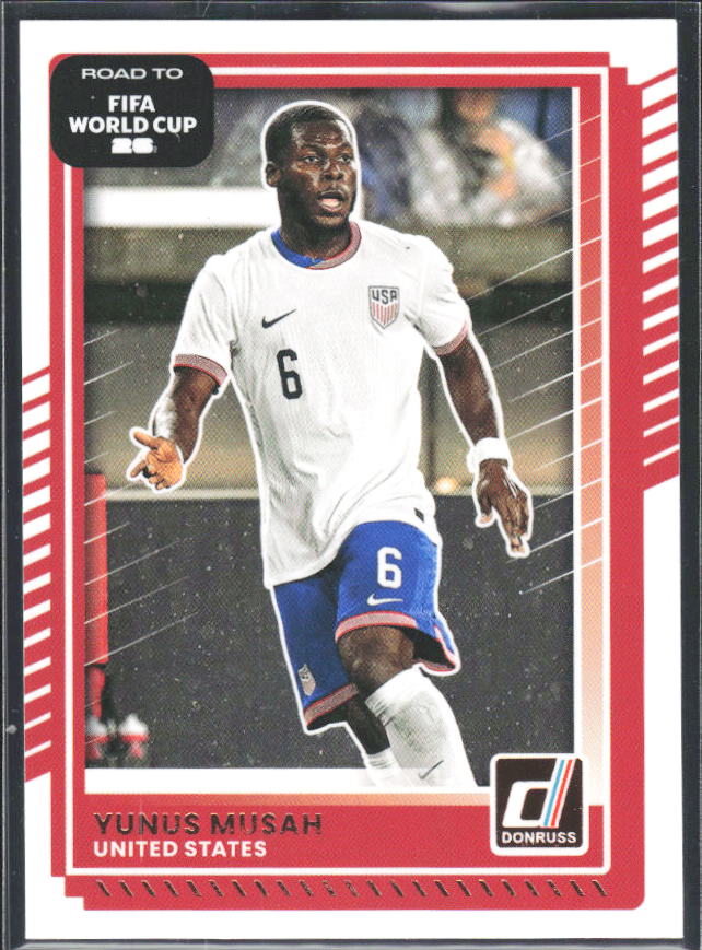 Yunus Musah 2025-26 Donruss Road to FIFA World Cup #20 – framsida