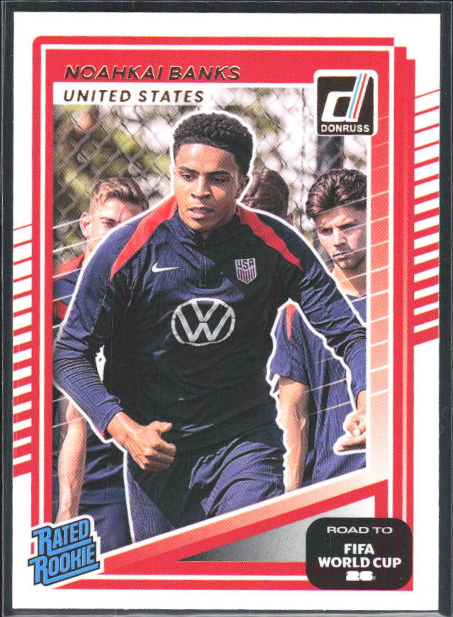 Noahkai Banks 2025-26 Donruss Road to FIFA World Cup Rated Rookie #246 – framsida