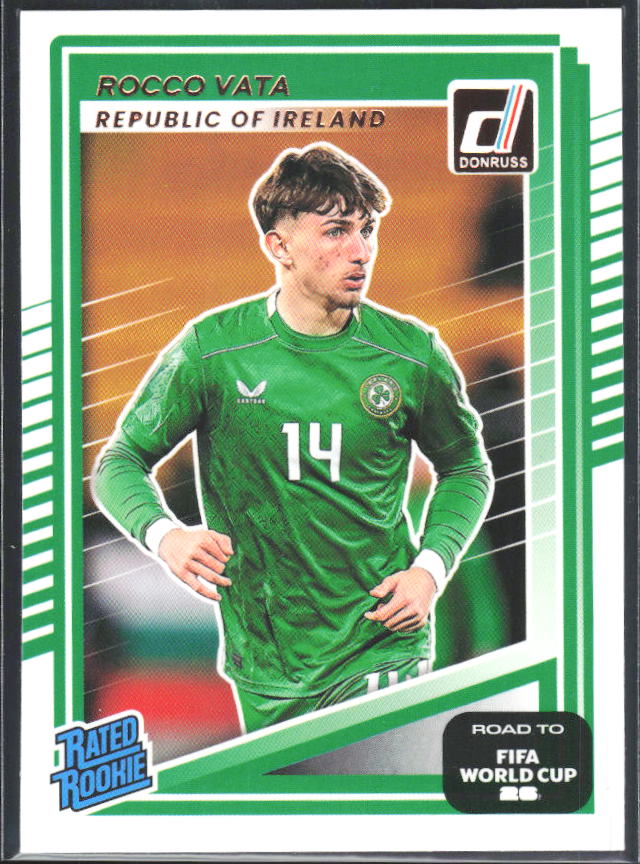 Rocco Vata 2025-26 Donruss Road to FIFA World Cup Rated Rookie #230 – framsida