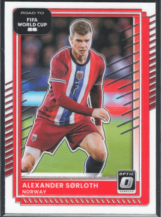 Alexander Sørloth 2025-26 Donruss Road to FIFA World Cup Optic #169 – framsida