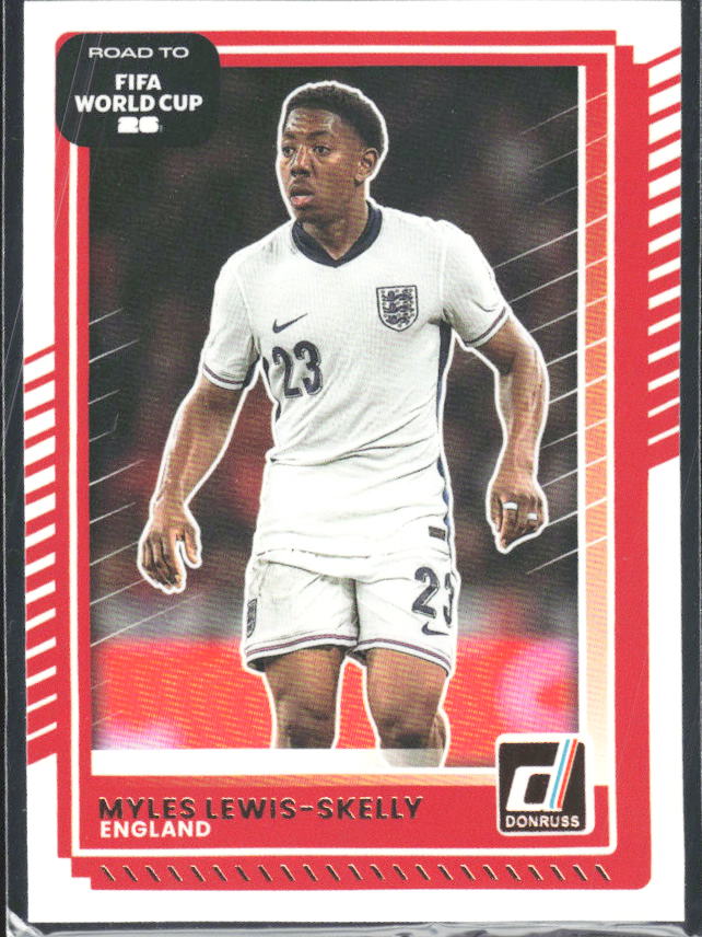 Myles Lewis-Skelly 2025-26 Donruss Road to FIFA World Cup #72 – framsida