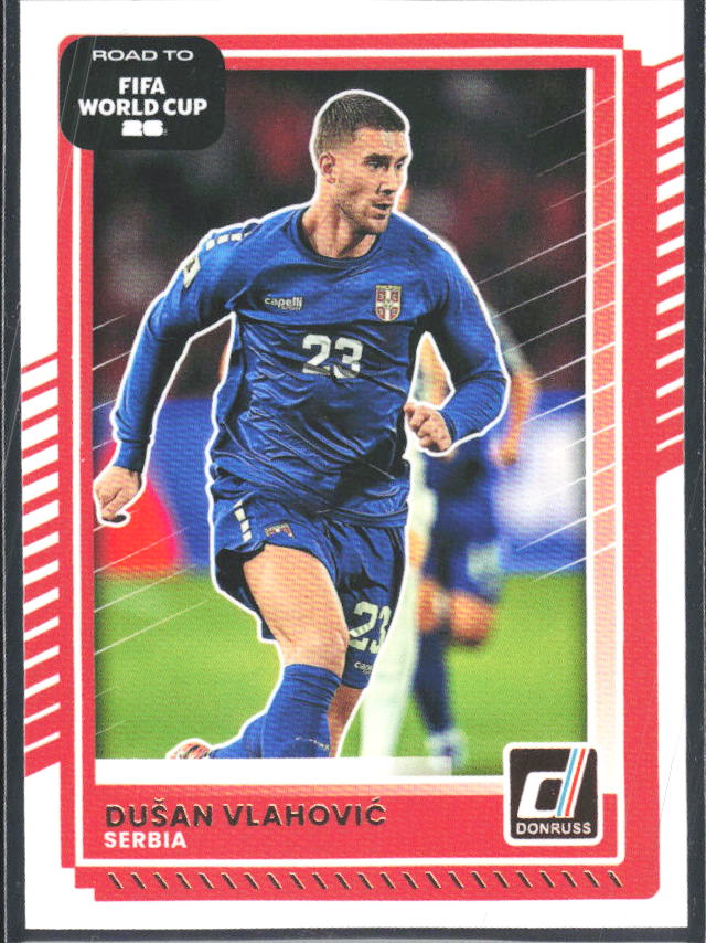 Dušan Vlahović 2025-26 Donruss Road to FIFA World Cup #54 – framsida