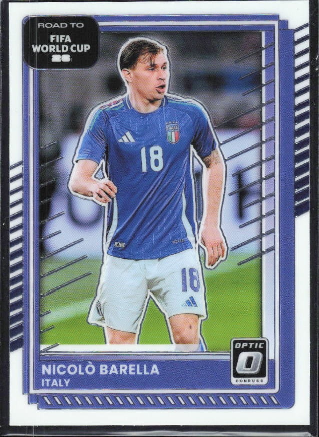 Nicolò Barella 2025-26 Donruss Road to FIFA World Cup Optic #114 – framsida
