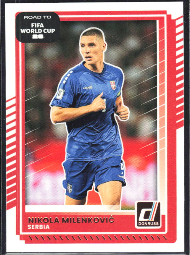 Nikola Milenković 2025-26 Donruss Road to FIFA World Cup #56 – framsida