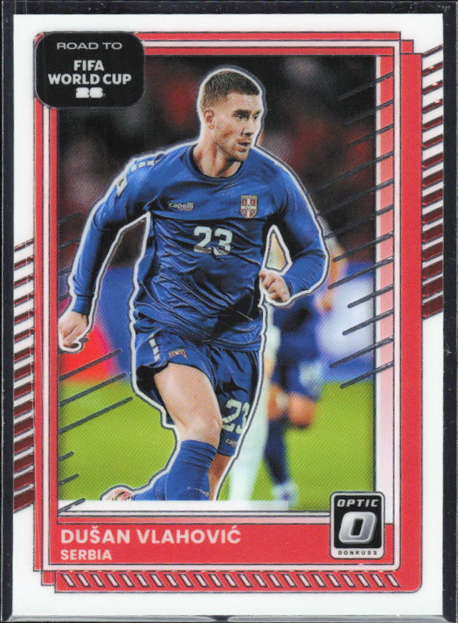 Dušan Vlahović 2025-26 Donruss Road to FIFA World Cup Optic #54 – framsida